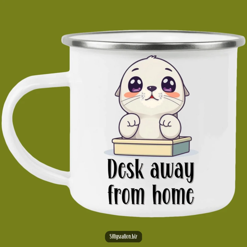 Durable Funny Sea Lion Pup Desk Camping Mug - Adventure Ready Humor