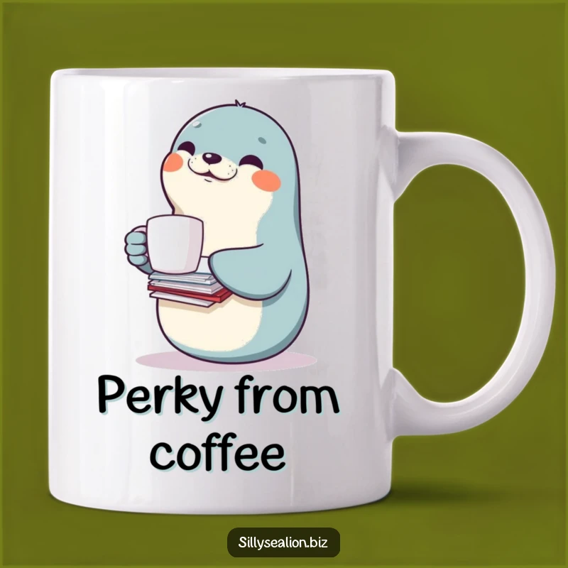 Funny Busy Sea Lion Coffee Mug: Perfect Gift for the Overwhelmed Yet Smiling Worker