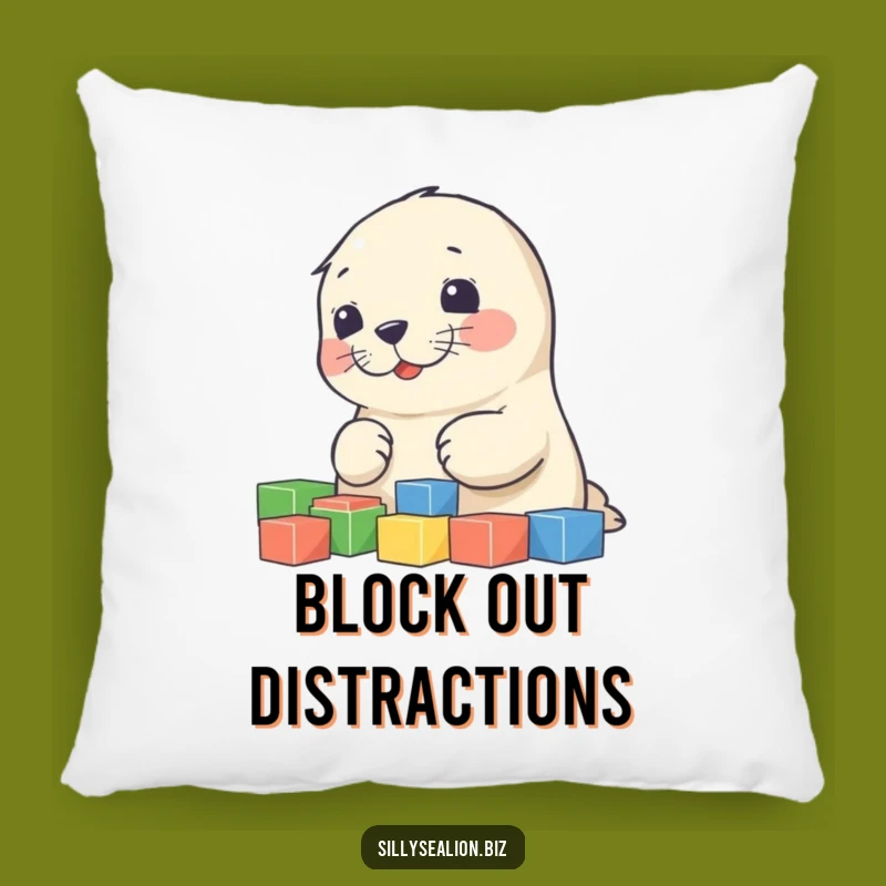 Soft Funny Sea Lion Pup Sorting Blocks Pillow - Cozy Comfort and Cute Decor