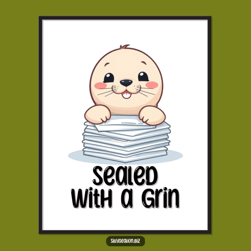 Free Printable Sea Lion Wall Art: Paper Pup Grin - Hilarious Downloadable Decor!